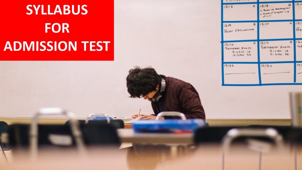 BS Admission in Punjab University (PU)-Syllabus for Admission Test